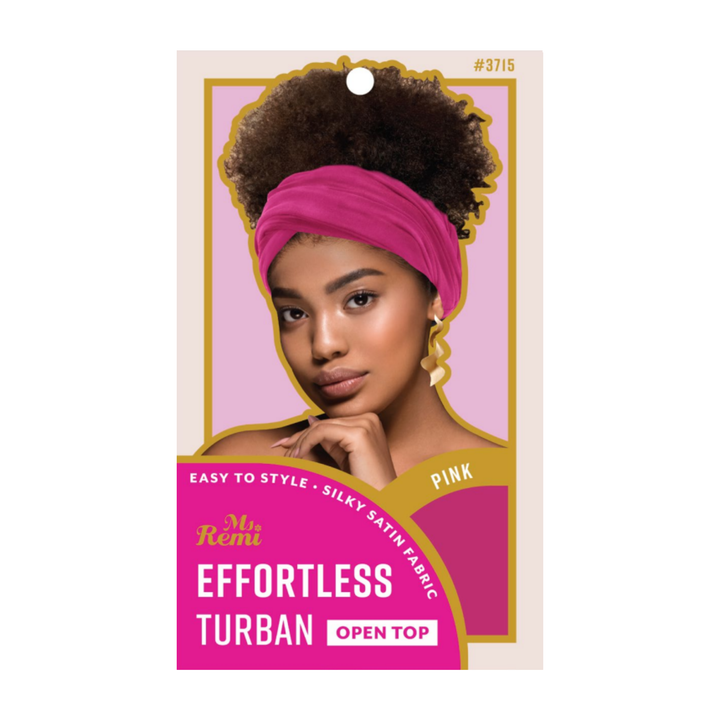 Ms. Remi Effortless Turban Scarf Open Top, 1 Count, Rose & Pink