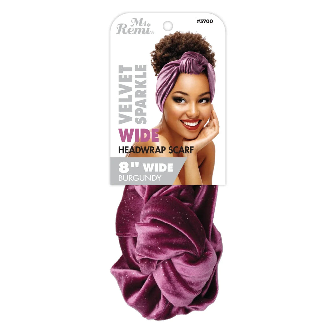 Ms. Remi Velvet Sparkle Pre-Tied Headwrap Scarf, 1 Count, Assorted Colors