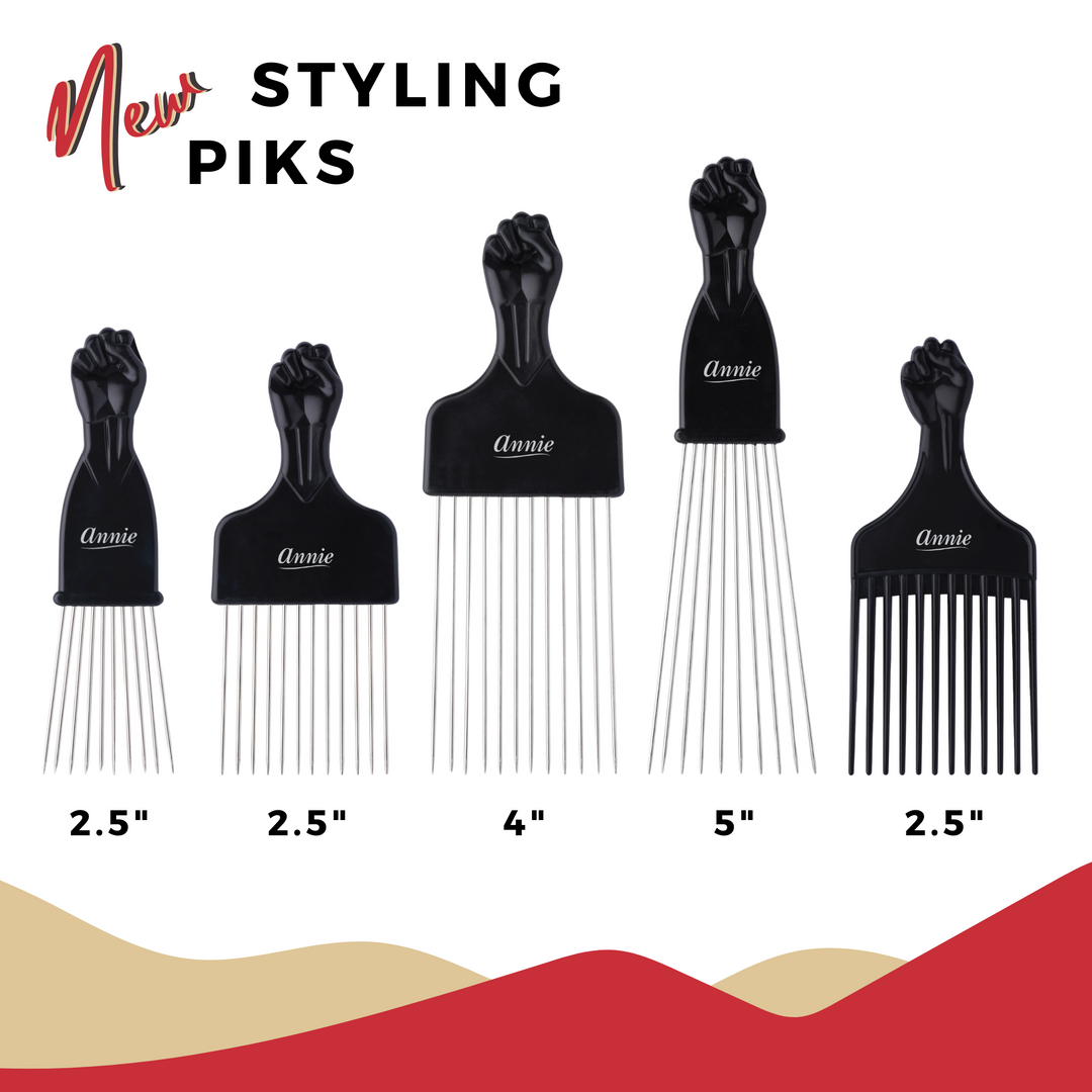 Annie Afro Styling Pik 4 Inch Long, 1 Count, Black