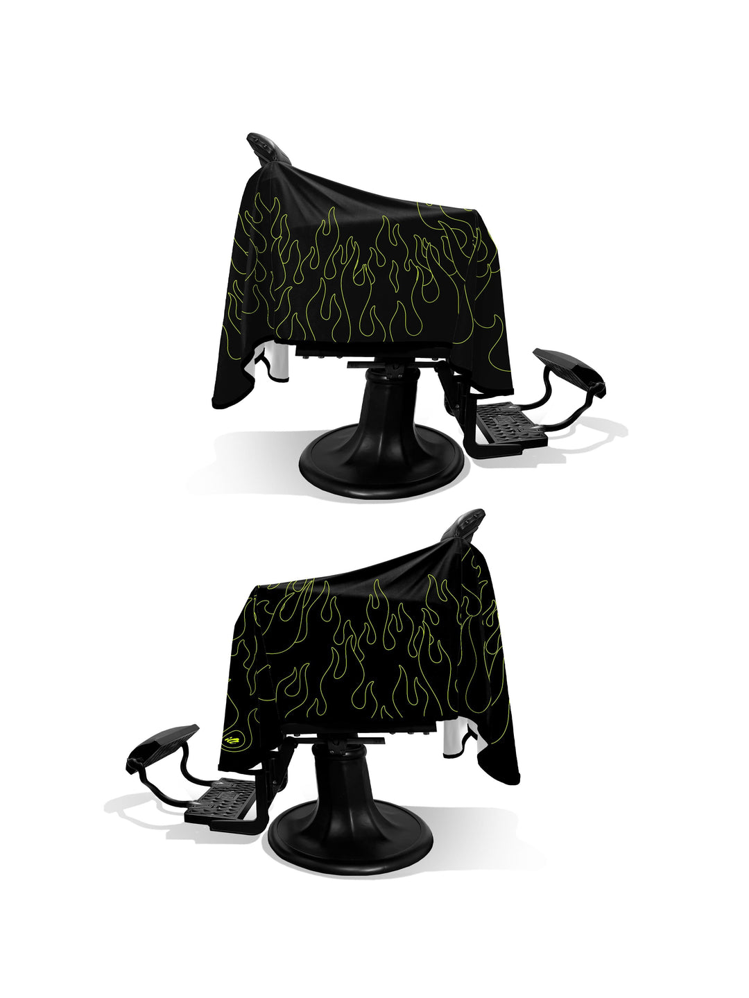 Black/Volt Outline Flames PRO Cape