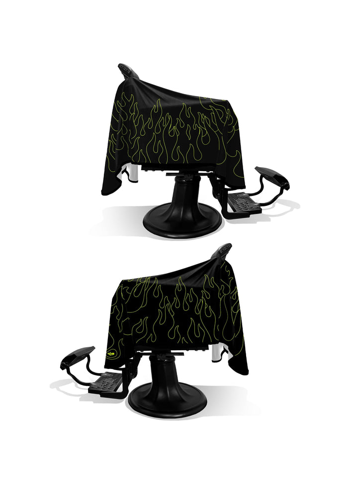 Black/Volt Outline Flames PRO Cape