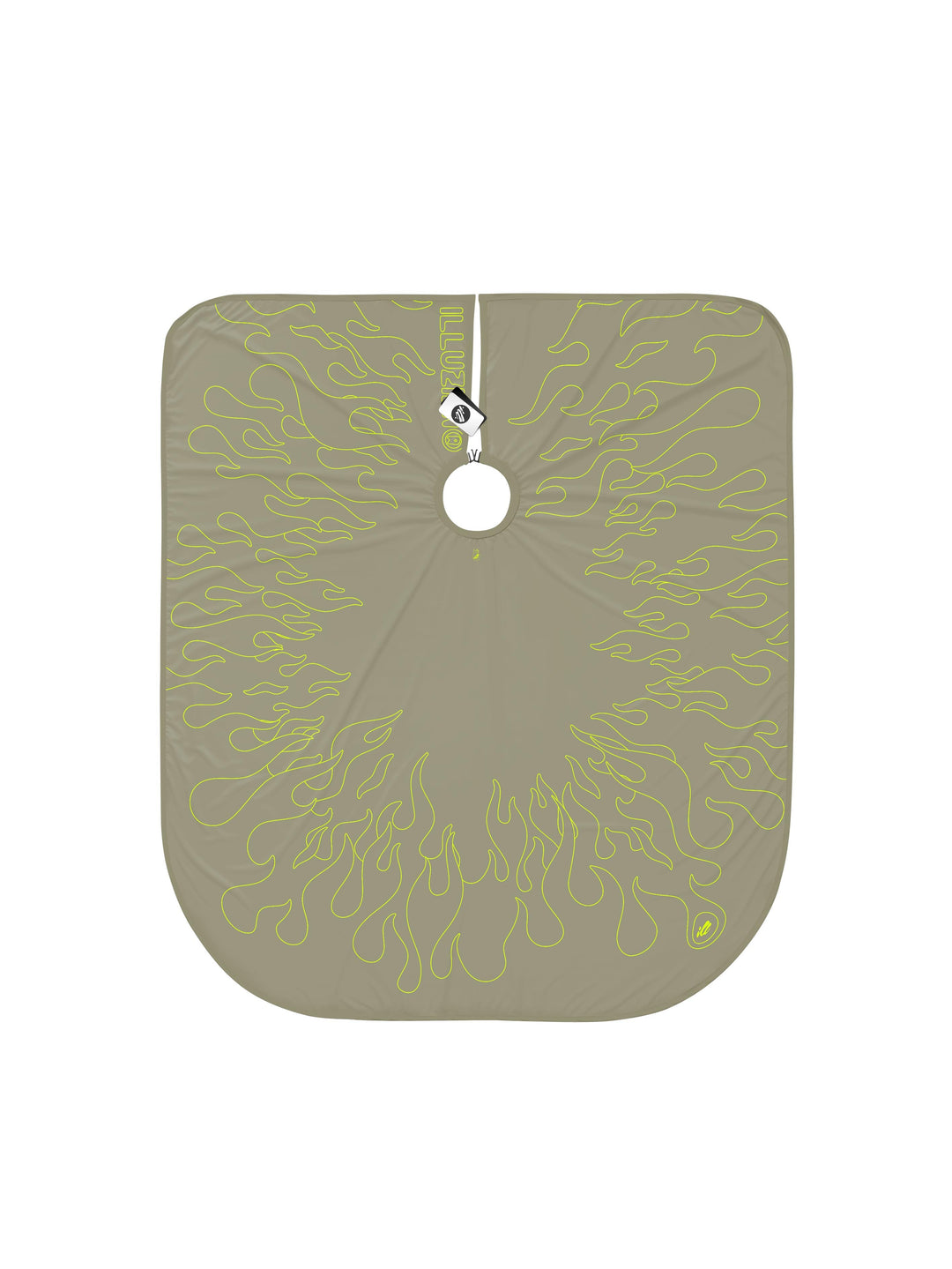 Light Olive/Volt Outline Flames PRO Cape