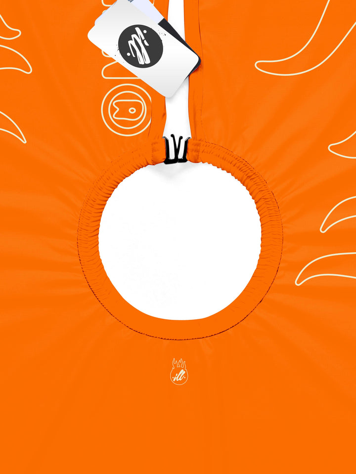 Orange/Sail Outline Flames PRO Cape
