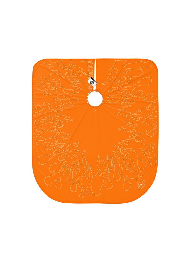 Orange/Sail Outline Flames PRO Cape