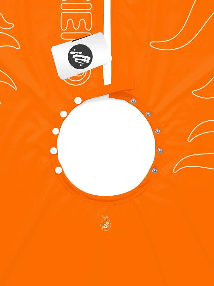 Orange/Sail Outline Flames PRO Cape