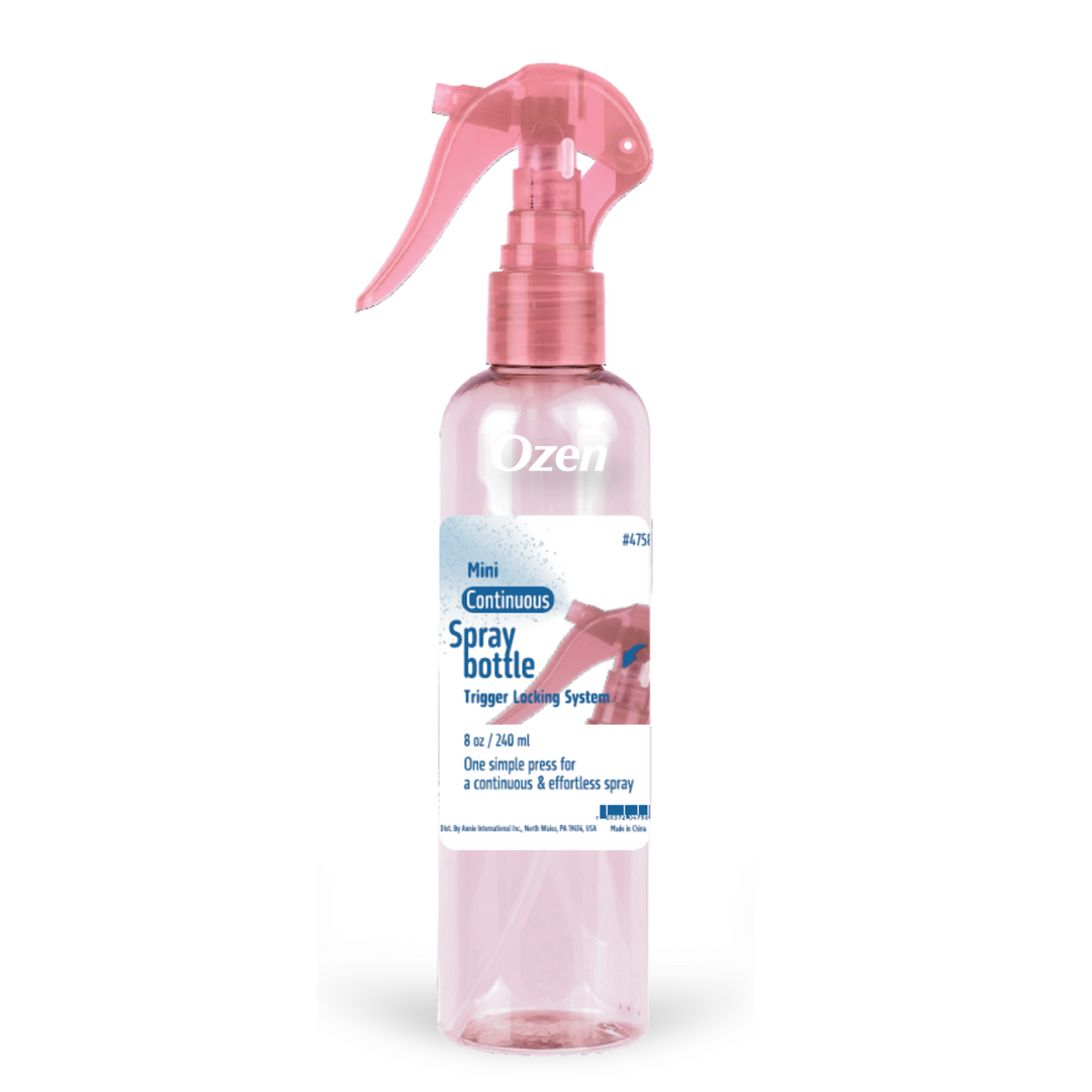 Ozen Mini Continuous Spray Bottle 8oz, 1 Count, Pink Transparent