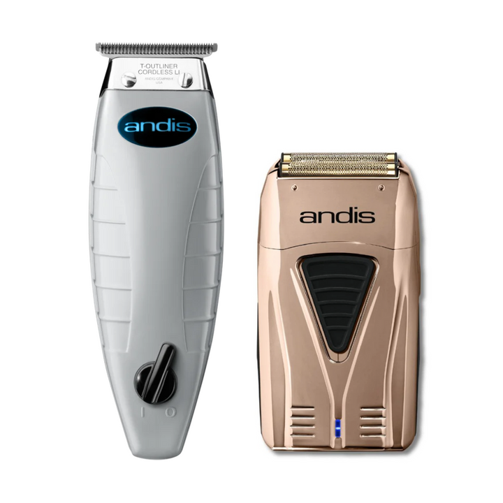Combo de afeitadora Andis T Outliner y Andis Pro Foil Plus