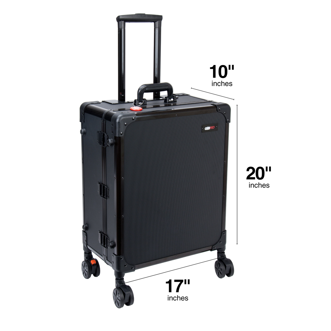 Roller Elite Mobile Workstation with LED Mirror & Extending Tray System – OG Black
