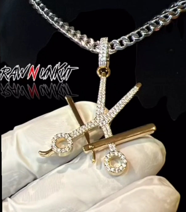 COLGANTE + CADENA PARA SOPORTE DE NAVAJA Y TIJERA RAW N UNKUT
