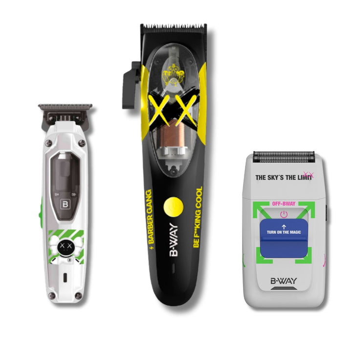 B-Way B10K Clipper, T-Pro Trimmer, Off-Shaver - 3 in 1 Set