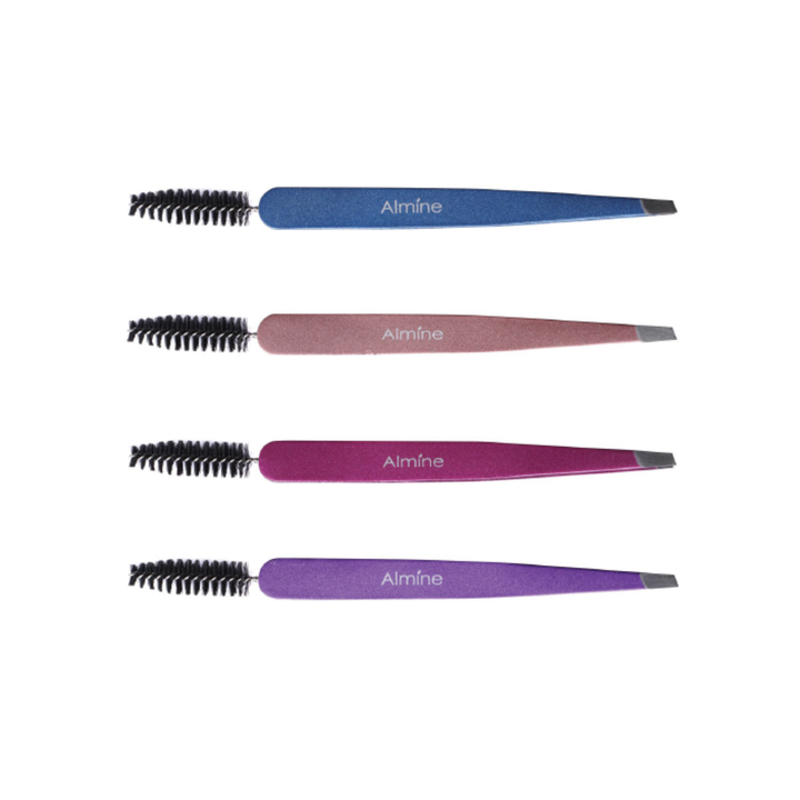 Almine 2 in 1 Dual Ended Spoolie & Tweezer 24ct Display Set