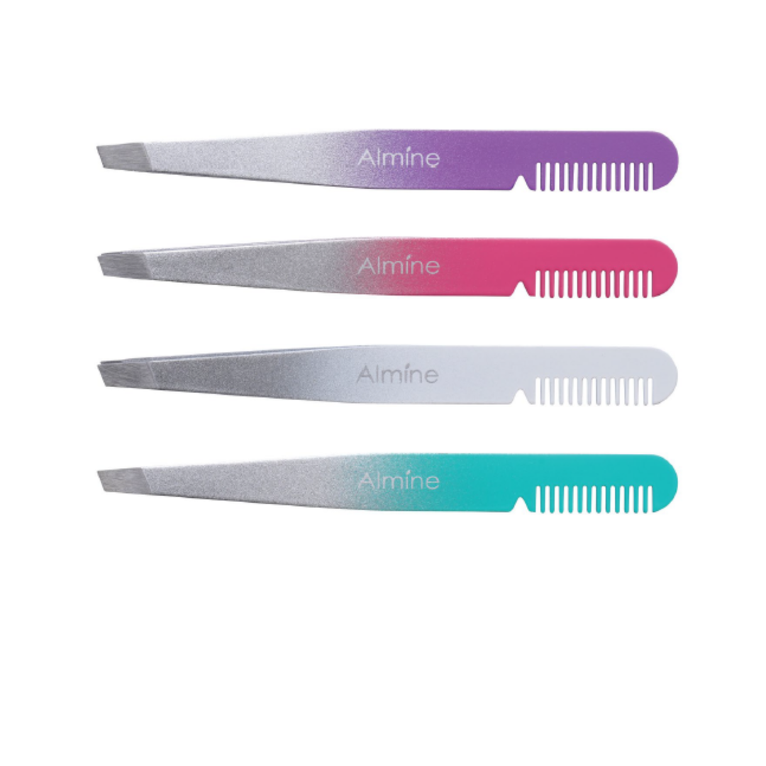 Almine 2 in 1 Dual Ended Comb & Tweezer 24ct Display Set