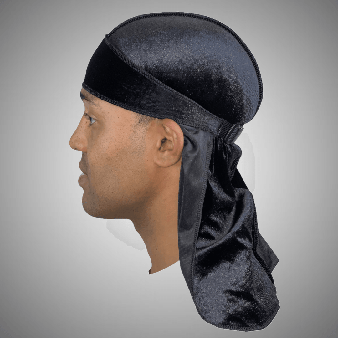 Premium Black Velvet Durag