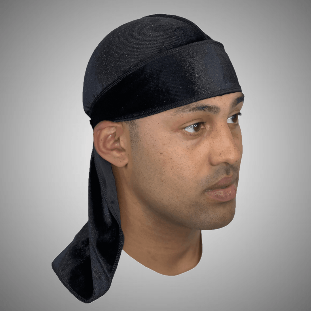 Premium Black Velvet Durag