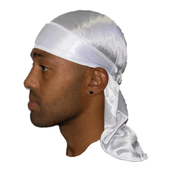 Premium White Silky Durag