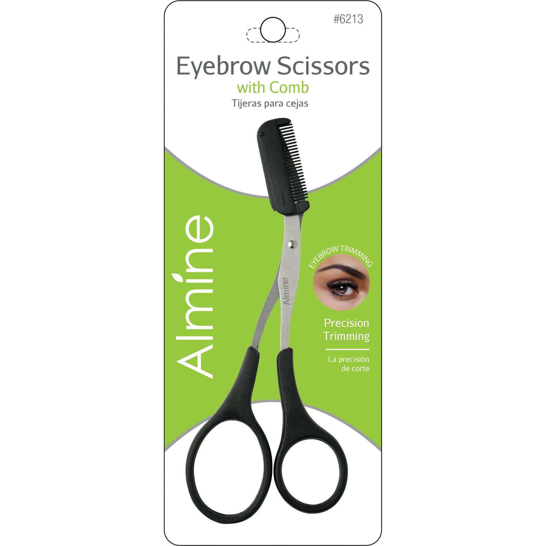 Almine Brow Scissor with Comb, 1 Count, Silver
