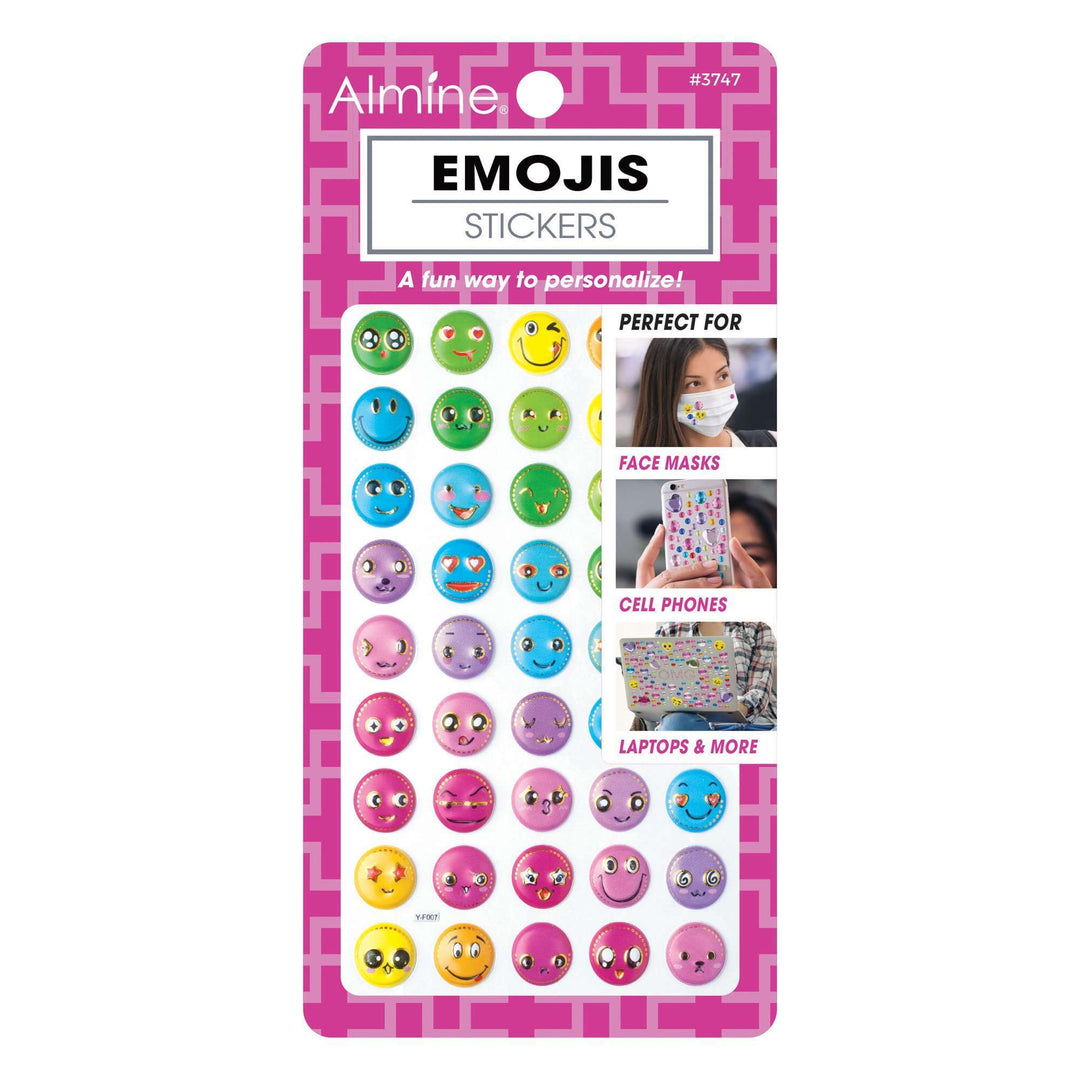 Almine Mask Sticker w Emojis, Assorted