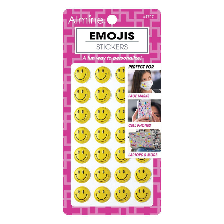 Almine Mask Sticker w Emojis, Assorted