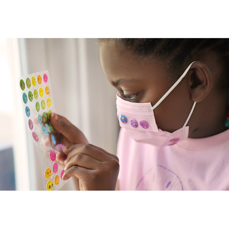 Almine Mask Sticker w Emojis, Assorted