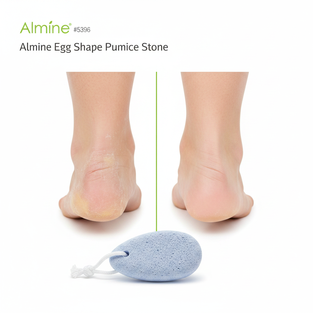 Almine Pumice Stone Egg Shape White