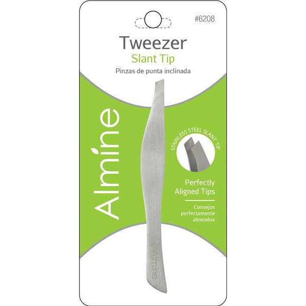 Almine Stainless Steel Slant Tip Tweezers