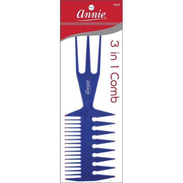 Annie 3-In-1 Comb Large, 1 Count, Assorted Color