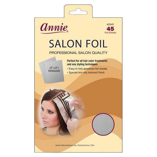 Annie Aluminum Hair Coloring Salon Foil Sheets Small, 45 Count, Silver