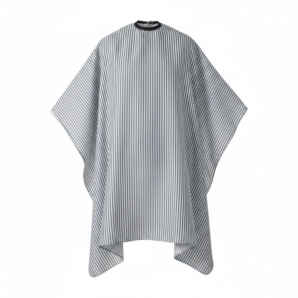 Annie Barber Styling Cloth Cutting Cape, 1 Count, Blue & White Striped