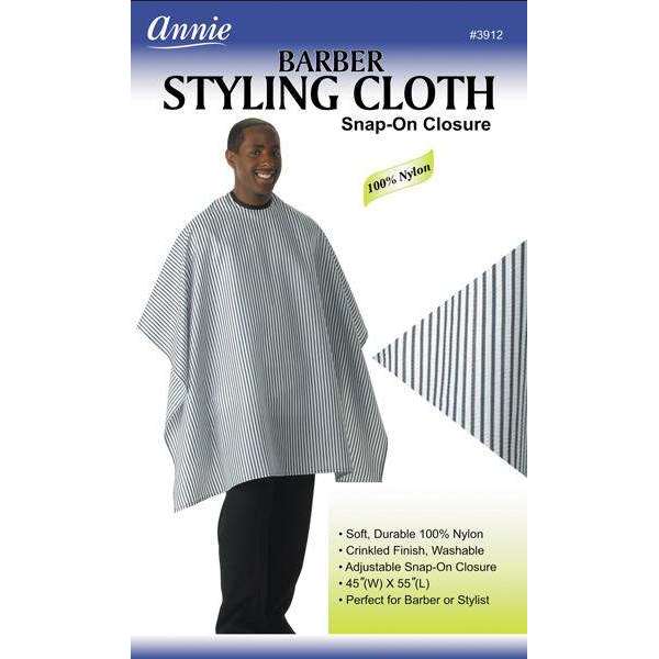 Annie Barber Styling Cloth Cutting Cape, 1 Count, Blue & White Striped