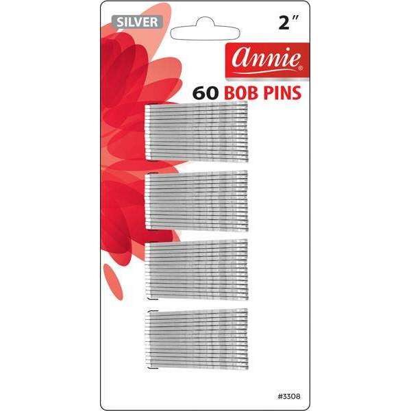 Annie Bob Pins 2 Inch, 60 Count, Silver