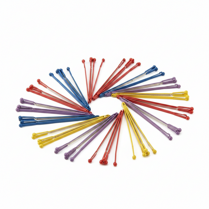 Annie Bob Pins Crimped 2 Inch, 60 Count, Assorted Color