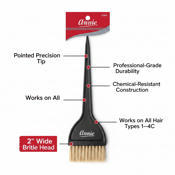 Annie Bristle Dye Brush Large, 1 Count, Black