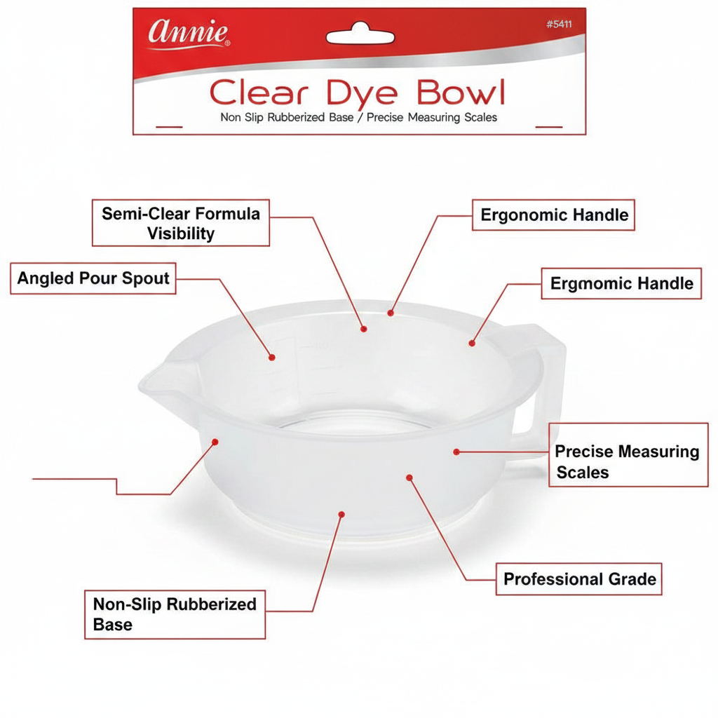 Annie Dye & Tinting Bowl, 1 Count, Clear