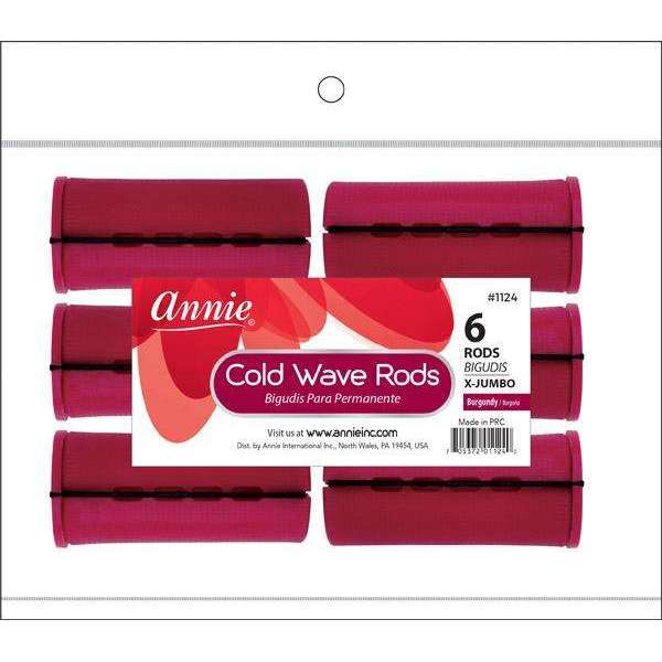 Annie Cold Wave Rods X-Jumbo 1 5/8 Inch, 6 Count, Burgundy