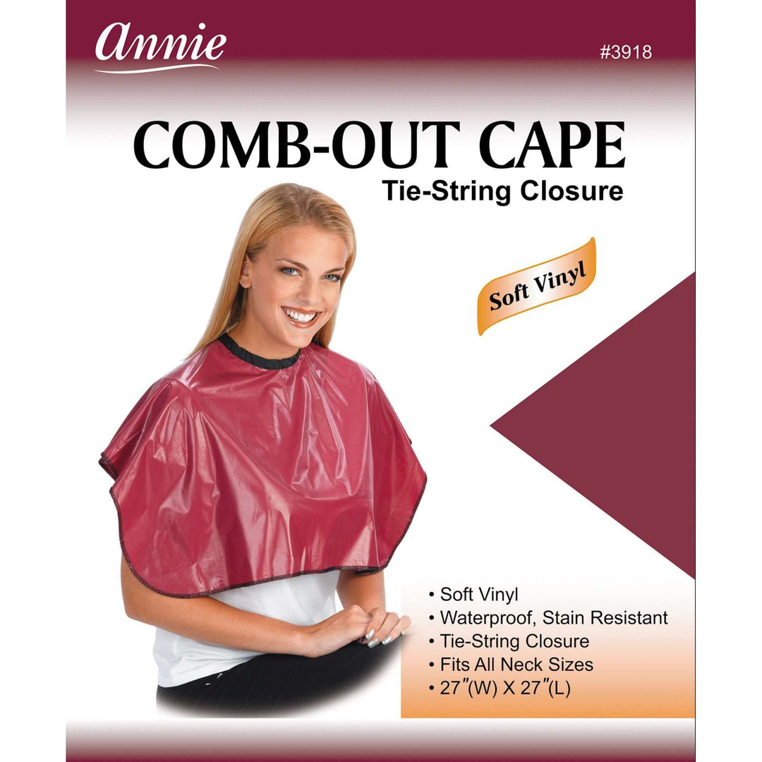 Annie Comb-Out Cape Tie String Closure, 1 Count, Burgundy