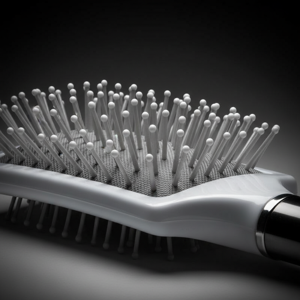Annie Curved Cushion Brush, 1 Count, Silver