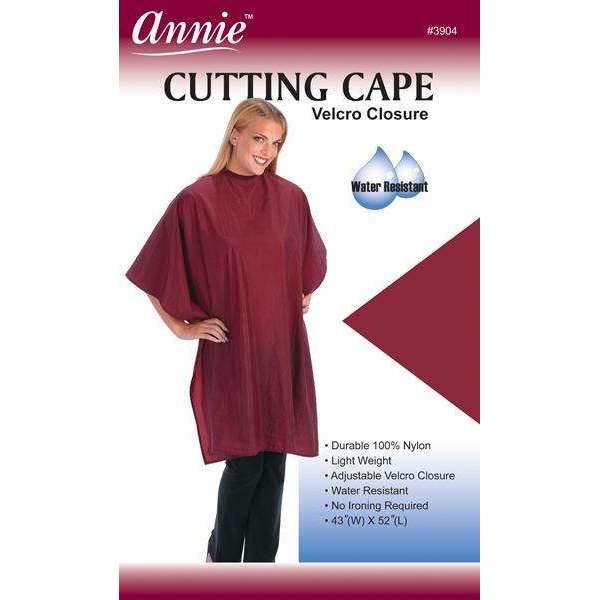 Annie Cutting Cape Velcro Closure, 1 Count, Burgundy