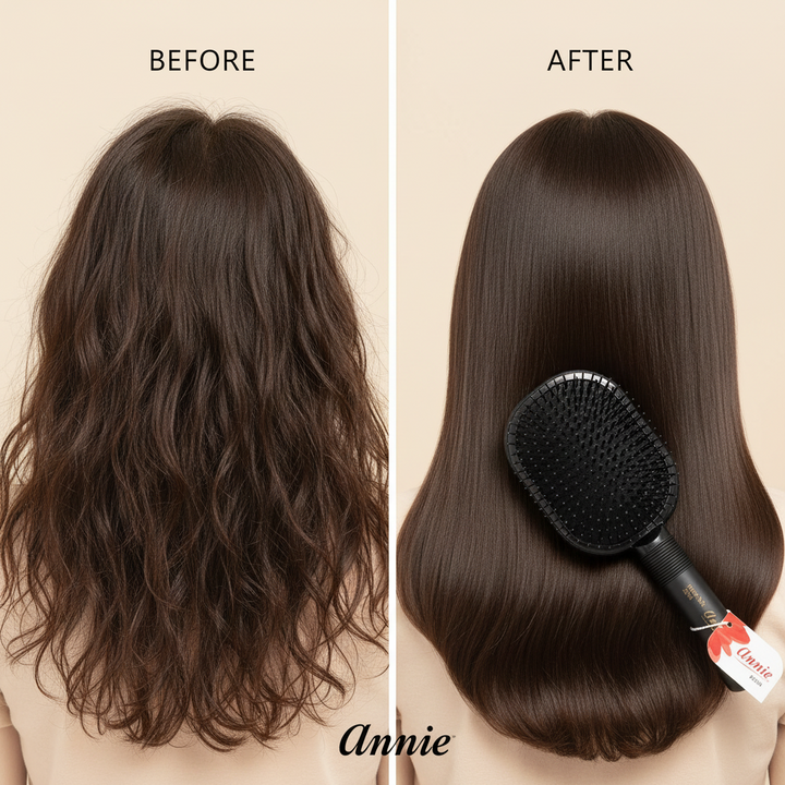 Annie Deluxe Paddle Cushion Brush, Black