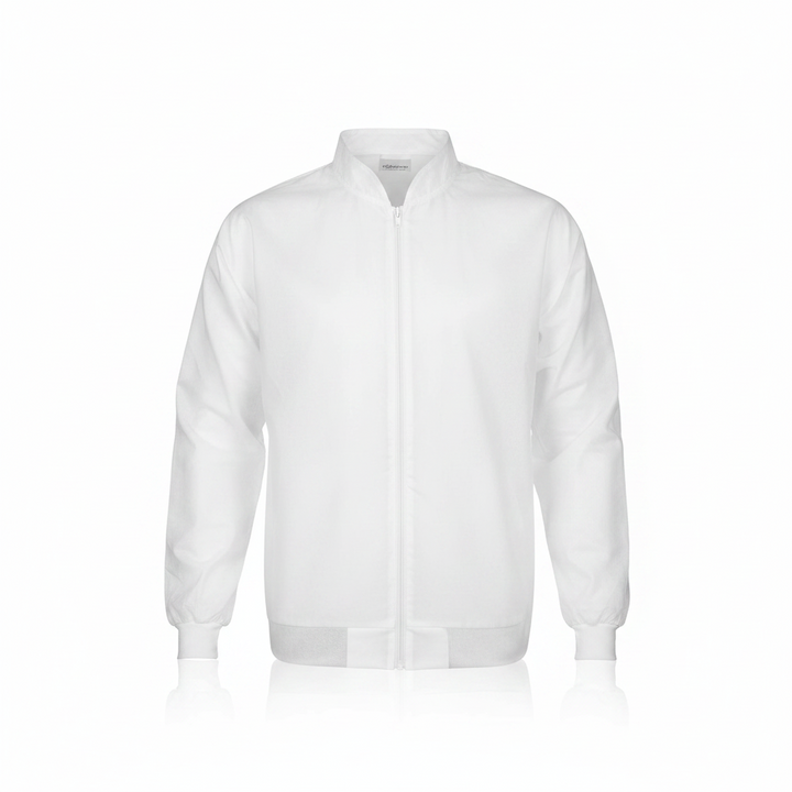 Annie Disposable Protective Jacket w Zipper, 1 Count, White