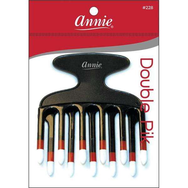 Annie Double Pik Comb Two-Tone, 1 Count, Black