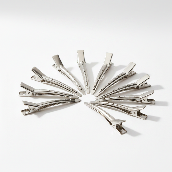 Annie Duck Bill Metal Hair Clips, 36 Count, Silver