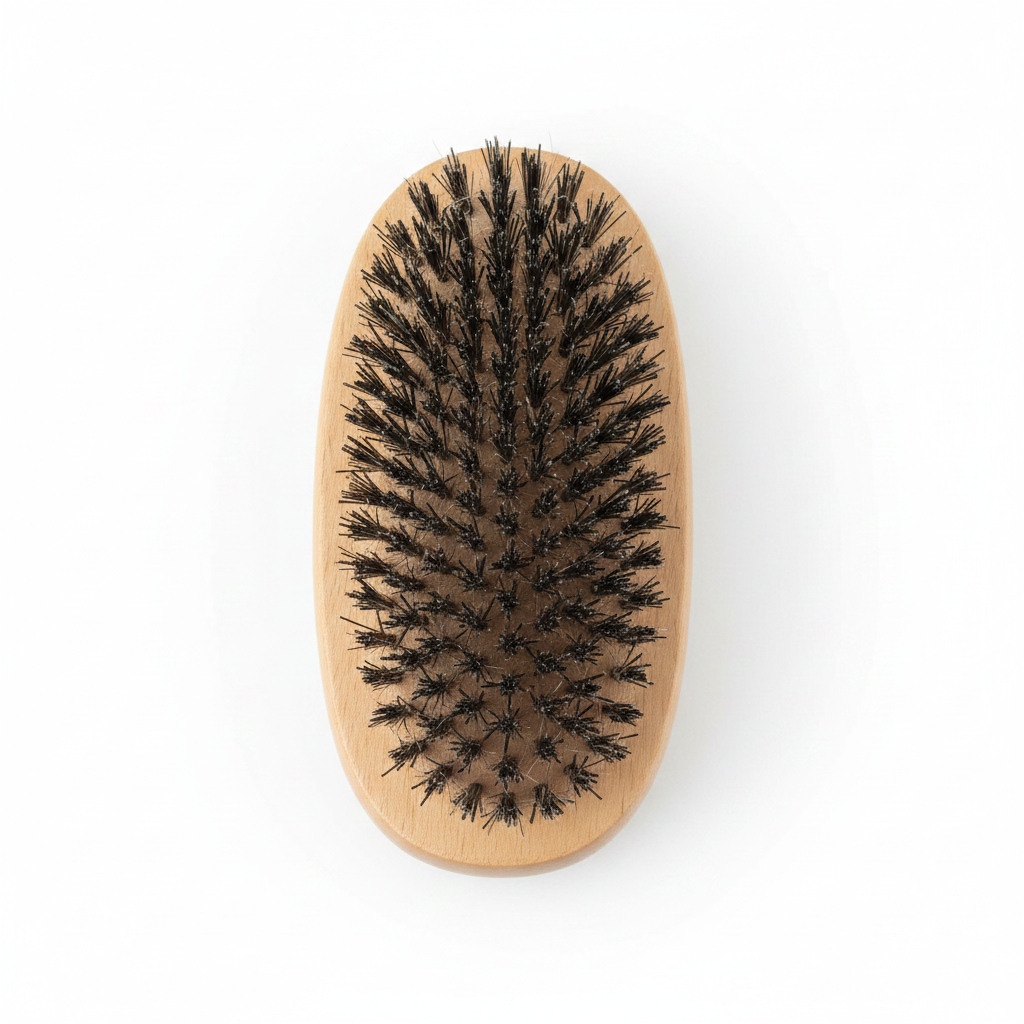 Annie Easy Style Hard Military Brush Boar & Nylon Bristle, 1 Count, Light Brown