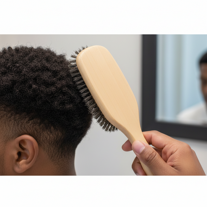 Annie Easy Style Hard Wave Brush Boar & Nylon Bristle, 1 Count, Light Brown