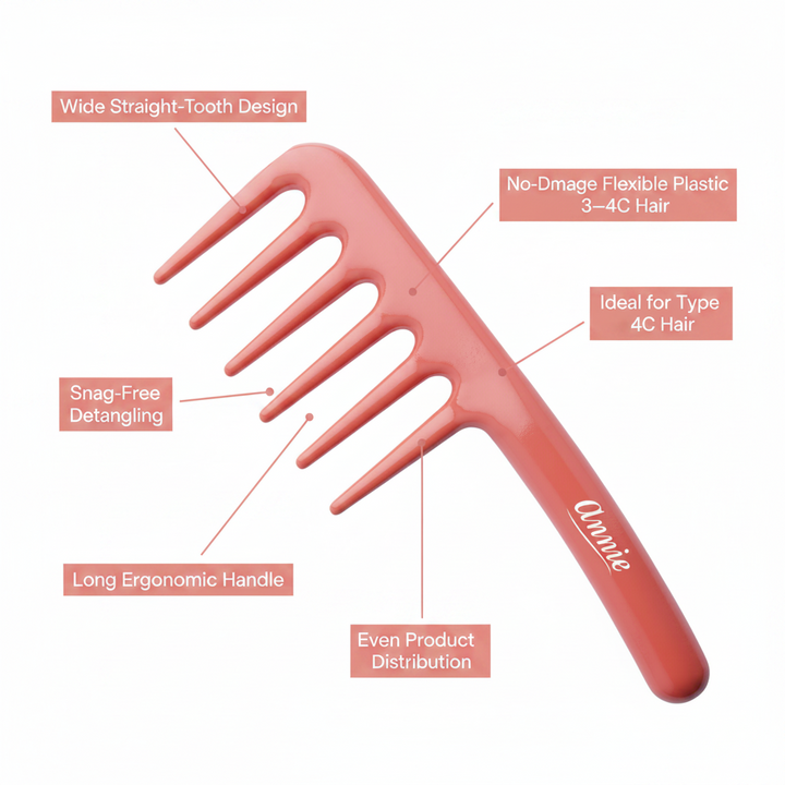 Annie Effortless Detangler Comb, 1 Count, Orange