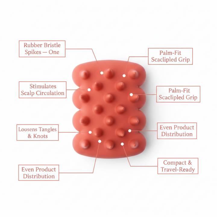 Annie Effortless Detangler Scalp Massage Brush, 1 Count, Orange