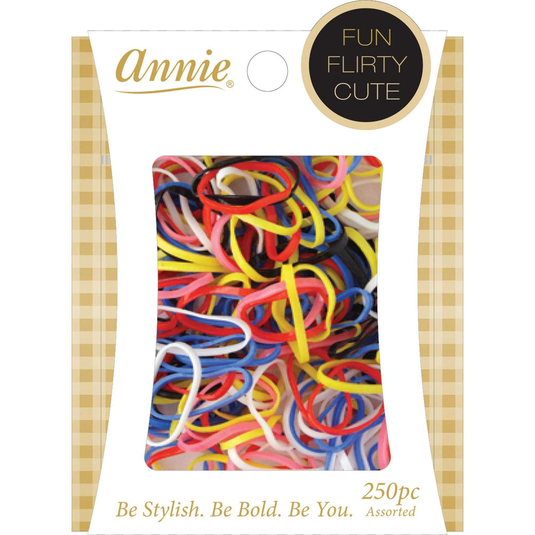 Annie Elastic Hair Bands, 250 Count, Assorted Colors