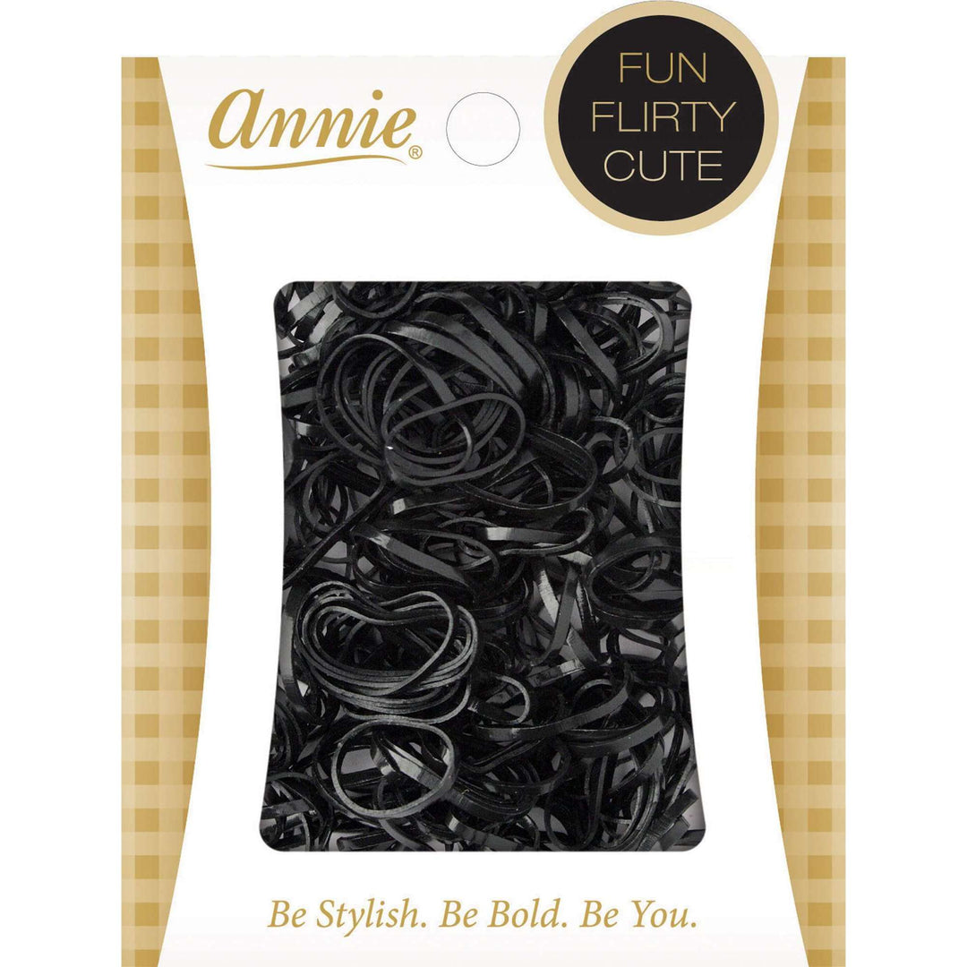 Annie Elastic Hair Bands, 250 Count, Black