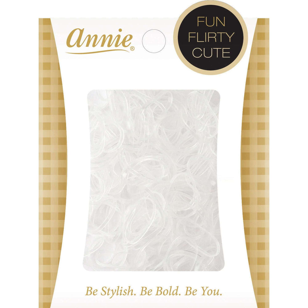 Annie Elastic Hair Bands, 250 Count, Clear