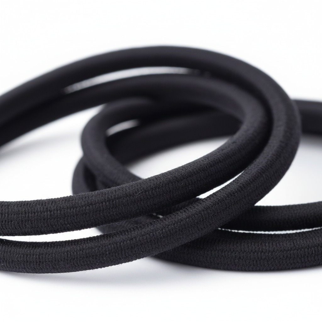 Annie Elastic Hair Ponytailers 10.5 Inch, 16 Count, Black