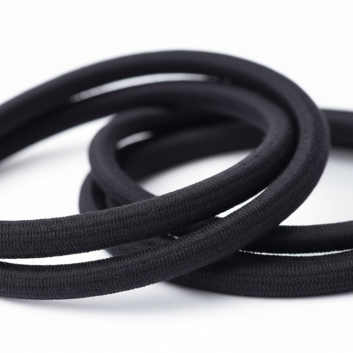 Annie Elastic Hair Ponytailers 10.5 Inch, 16 Count, Black
